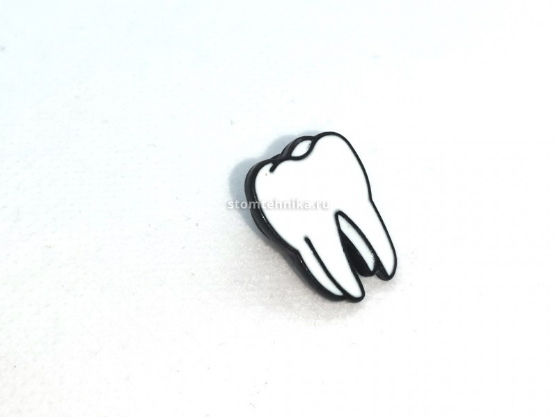 Сувенир для стоматологов, значок зуб белый