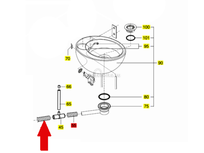 Шланг соединительный (Tubing NW18 (water)установки Sirona арт 6484229