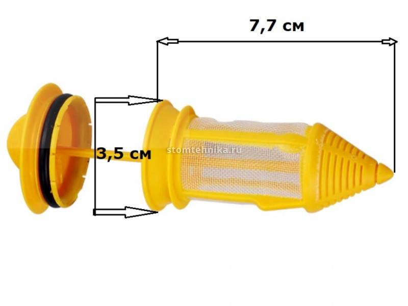 Фильтр блока аспирации для дренажной системы (желтый)