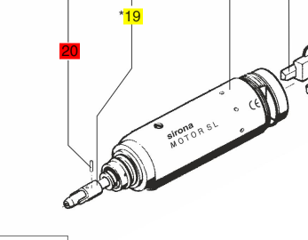 Штифт (шпонка) вала микромотора Sirona SL, арт. 5954755