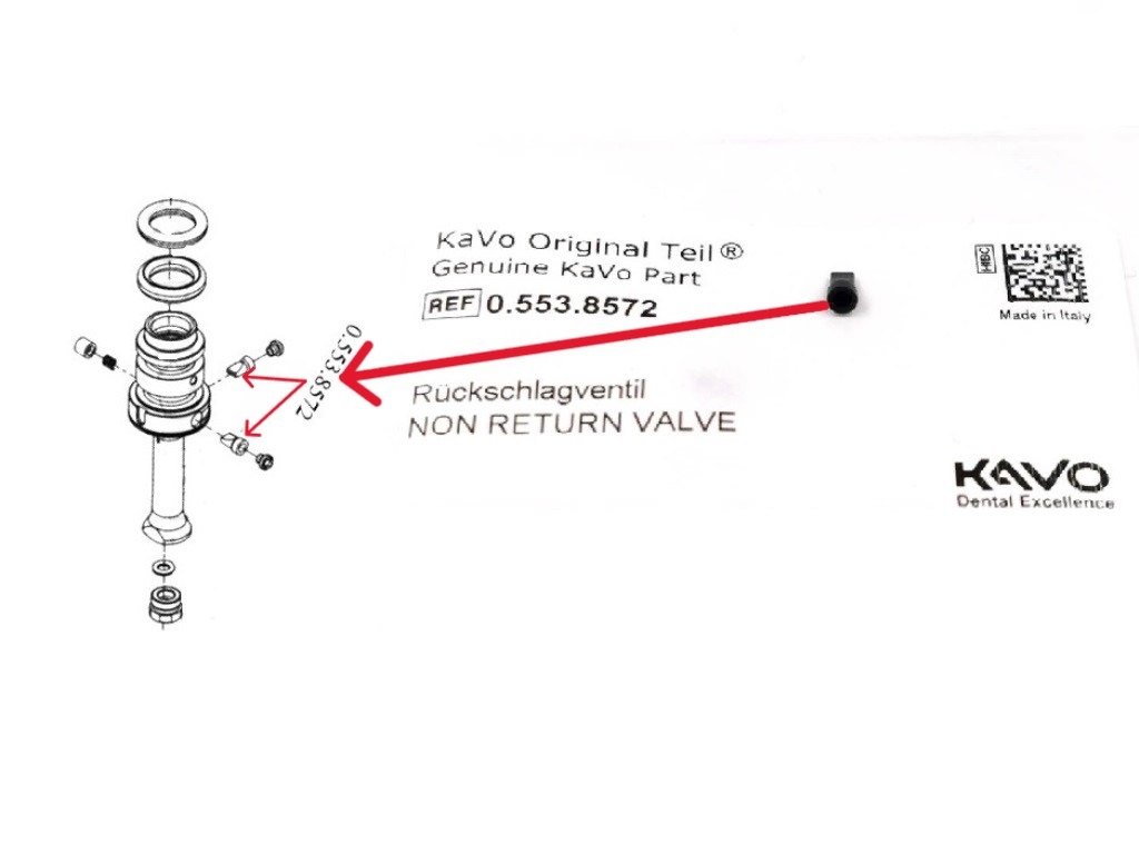 Клапан обратный Kavo ProphyFlex 4 арт. 0.553.8572