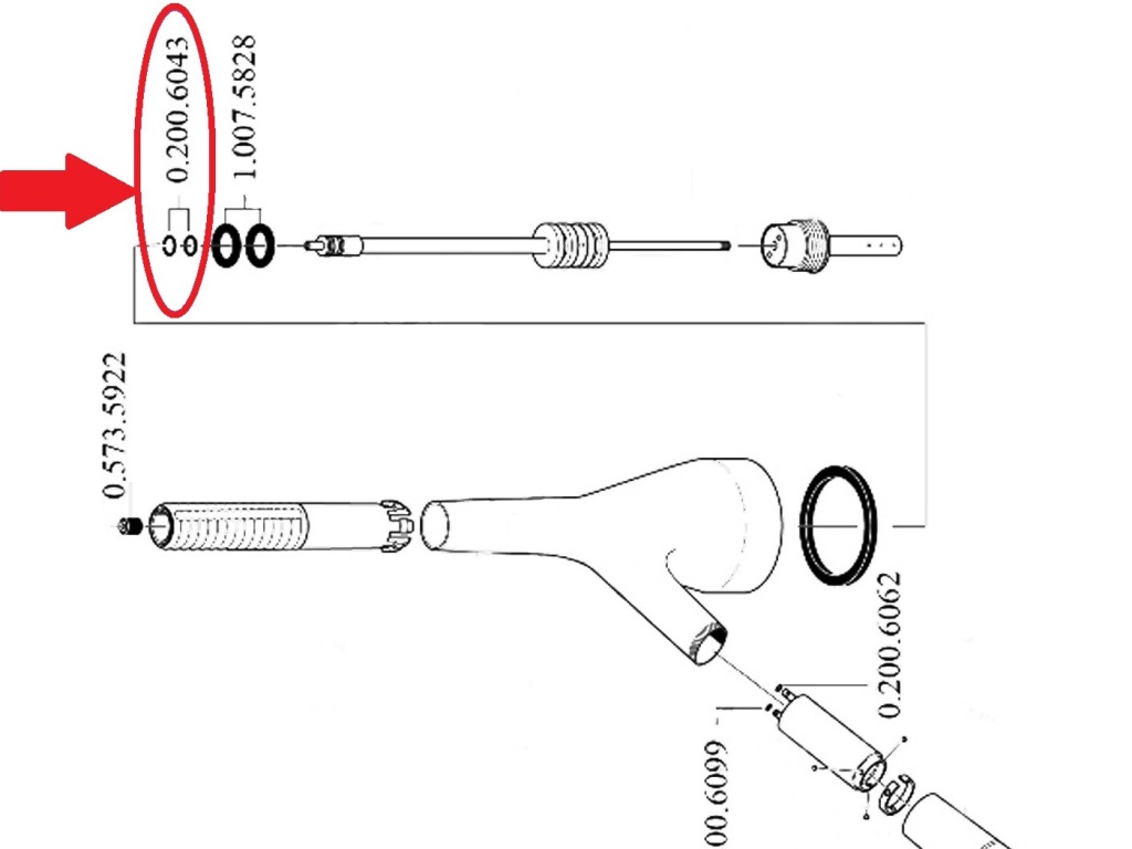 Кольцо уплотн.  Kavo ProphyFlex 2,3 и ProphyFlex 4 арт. 0.200.6043