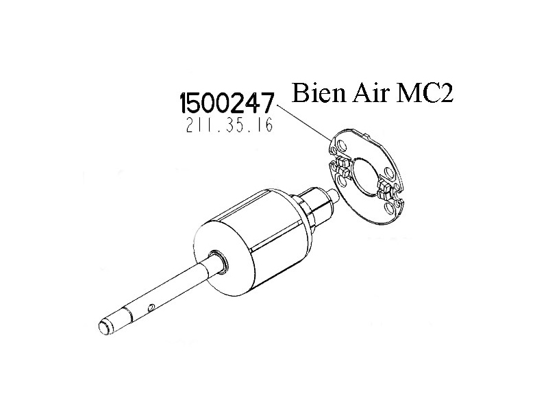 Плата конденсатора микромотора Bien-Air MC2, арт.211.35.16-001/1500247