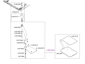 Набор американского подноса KaVo US-Tray Set для Estetica E50/E70/Primus 1058 арт. 1.007.8076
