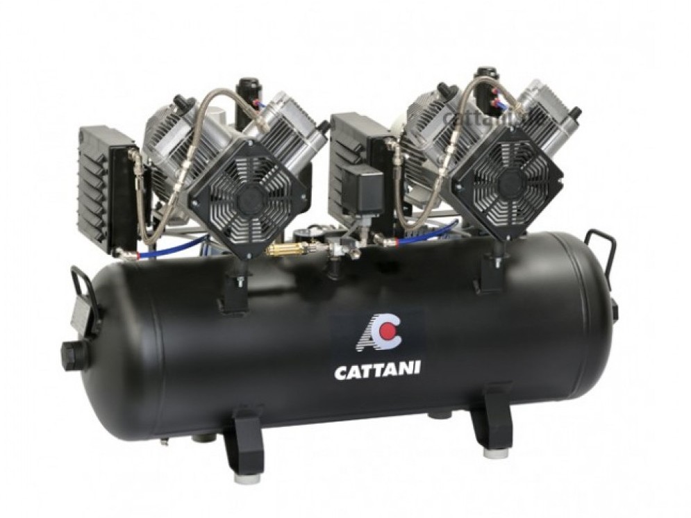 Компрессор Cattani 4х цилиндровый, ресивер 100 л, производительность 320л, с осушителем, без кожуха