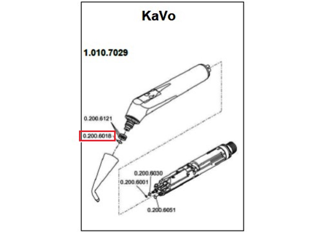 Кольцо уплотн. KaVo пустера и ProphyFlex 4 арт. 0.200.6018