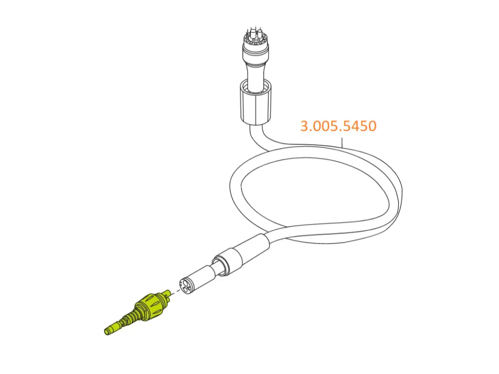 Шланг турбинный KaVo Estetica E30/E50/E70/Primu (с алюминиевой втулкой) арт. 3.005.5450