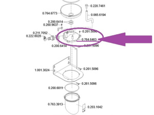 Основание сливного стакана сепаратора Kavo Primus1058 арт. 0.764.6463