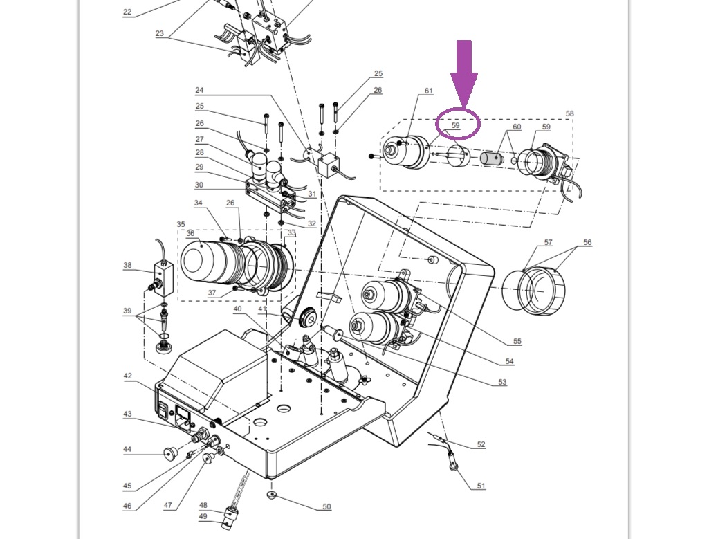 Фильтр с прокладкой воздушной камеры EMS Air Flow S1/S2 арт. EQ-020